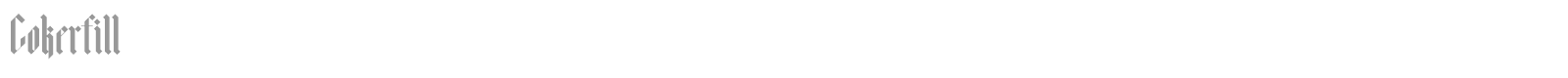 Cokerfill font preview